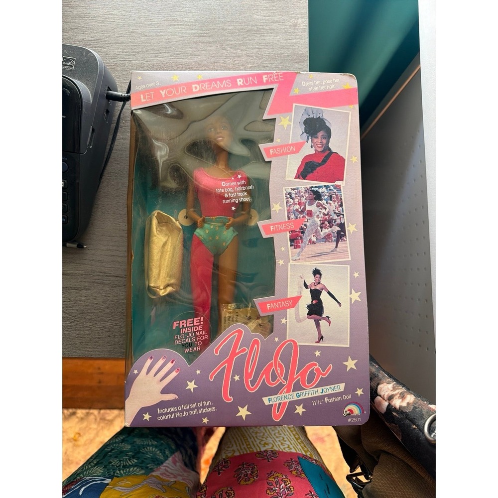 This is a vintage 1989 LJN Toys Florence Griffith Joyner "FloJo"